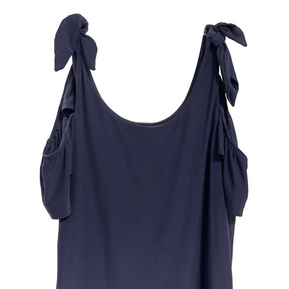 Soma Blue Cold Shoulder Loungewear Top Size Large Pre-Owned Super Soft - Picture 2 of 5